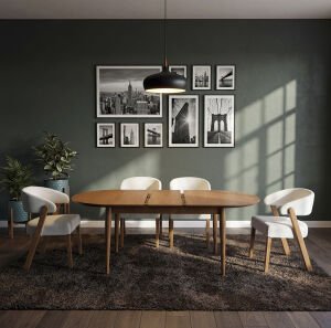 Defne Ceviz Masa & Öykü Sandalye Takımı HDR1406