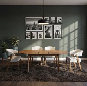 Defne Ceviz Masa & Öykü Sandalye Takımı HDR1406