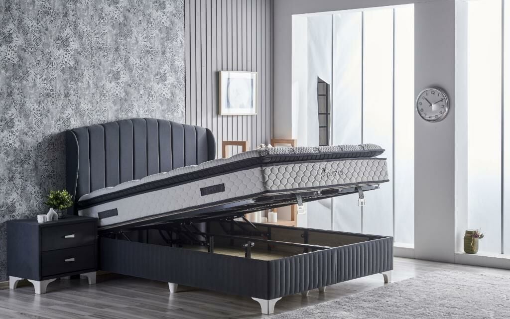 Cotton Plus Anthracite 150x200 Double Divan Base CB2202