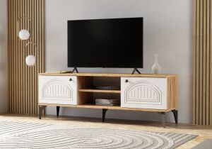 Bohem Atlantik Çam-Beyaz TV Sehpası TN0328