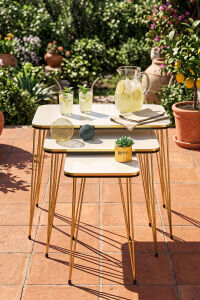 MD Gold Tel Zigon Krem Bej 3'lü