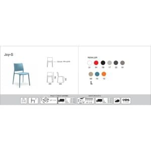 Joy-S Beyaz Mutfak Sandalyesi PPT1236