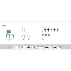 Joy-S Beyaz Mutfak Sandalyesi PPT1236