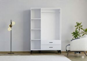 Uzay 3 Kapılı Dolap - Beyaz TN0378