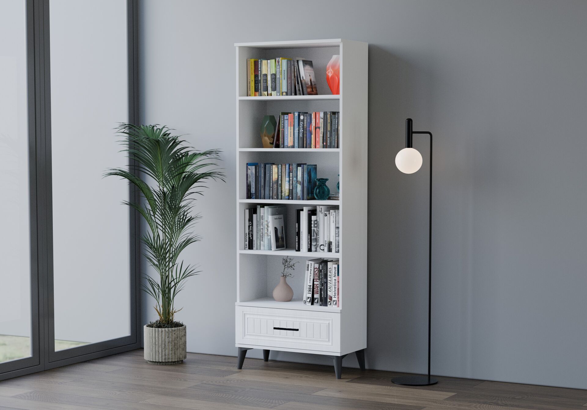 Uzay Kitaplık - Beyaz TN0384