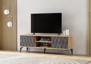 Yıldız Atlantik Çam-Antrasit Tv Sehpası TN0332