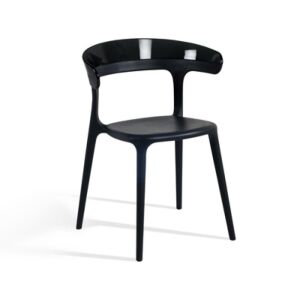 Luna Solid Siyah - Siyah Mutfak Sandalyesi PPT1240