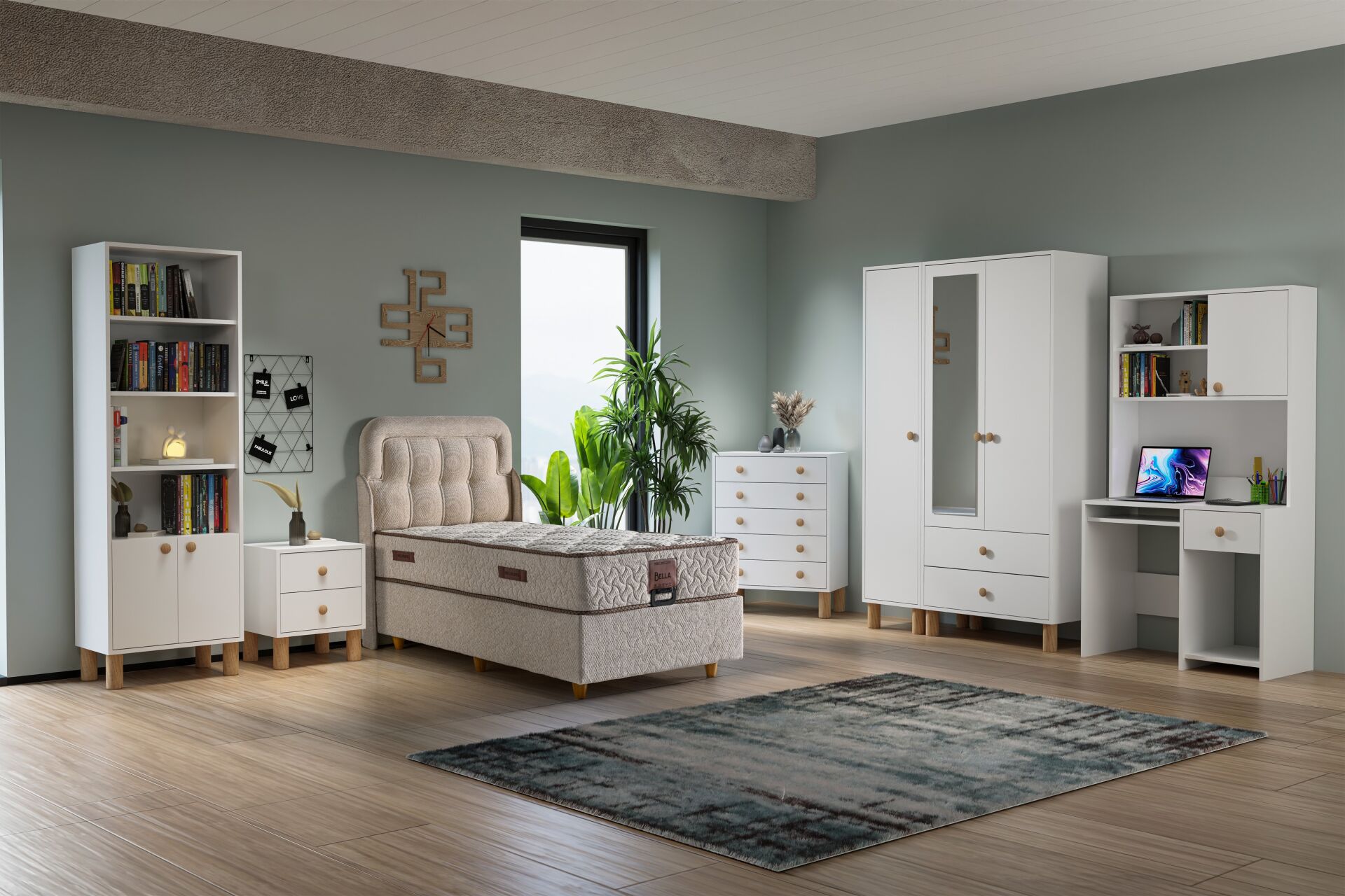 Vera Genç Odası Takımı - Beyaz TN0391