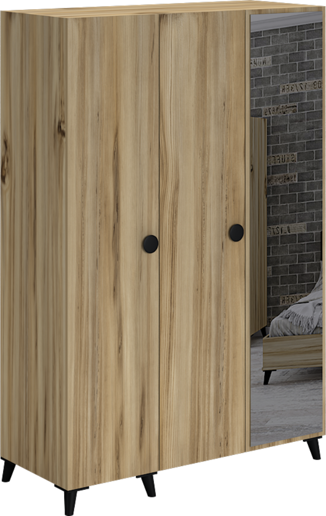 Dolunay 3 Kapılı Aynalı Dolap WD29009