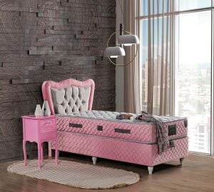 Hanzade 180X200 Çift Kişilik Yatak, Baza, Başlık Seti EY2025