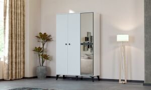 Tire 3 Kapılı Dolap - Beyaz TN0416