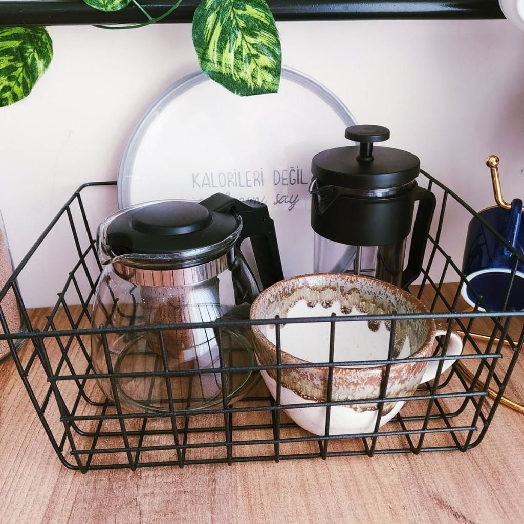 MD Black Metal Multi-purpose Basket Organiser