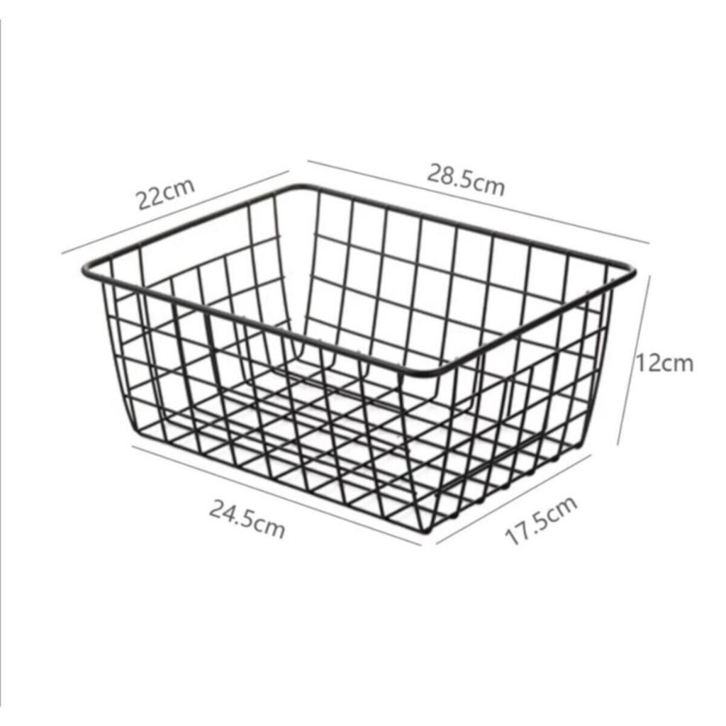 MD Black Metal Multi-purpose Basket Organiser