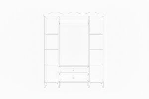 Taçlı 4 Kapılı Dolap - Atlantik Çam TN0436