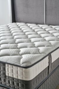Trend Gri 120 x 200 Tek Kişilik Yatak, Baza, Başlık Seti CB3314
