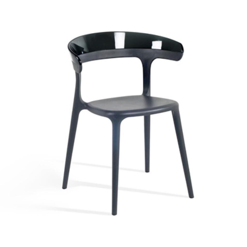 Luna Füme Transparan - Antrasit Mutfak Sandalyesi PPT1248