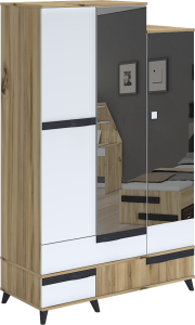 Eliza 3 Kapılı Aynalı Dolap WD28009