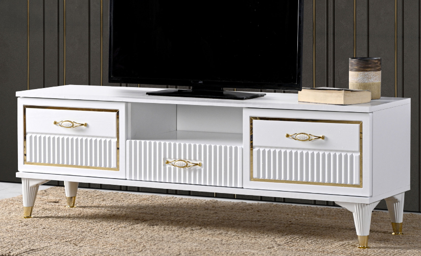 Şahin Beyaz Tv Sehpası TN0343