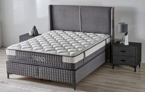 Trend Gri 160 x 200 Çift Kişilik Yatak, Baza, Başlık Seti CB3314