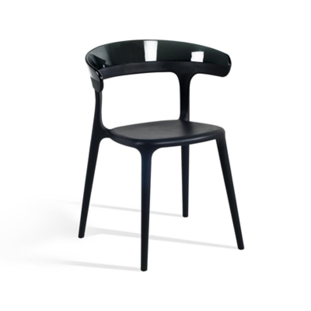 Luna Füme Transparan - Siyah Mutfak Sandalyesi PPT1253