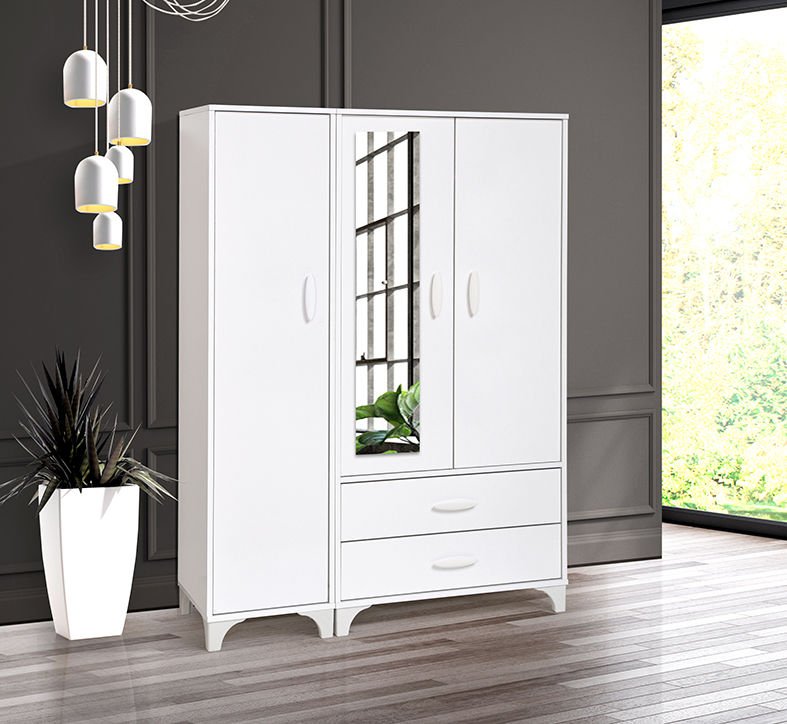 Vera 3 Kapılı Beyaz Dolap TN1257