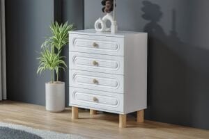 Carina Bohem Şifonyer - Beyaz TN0247