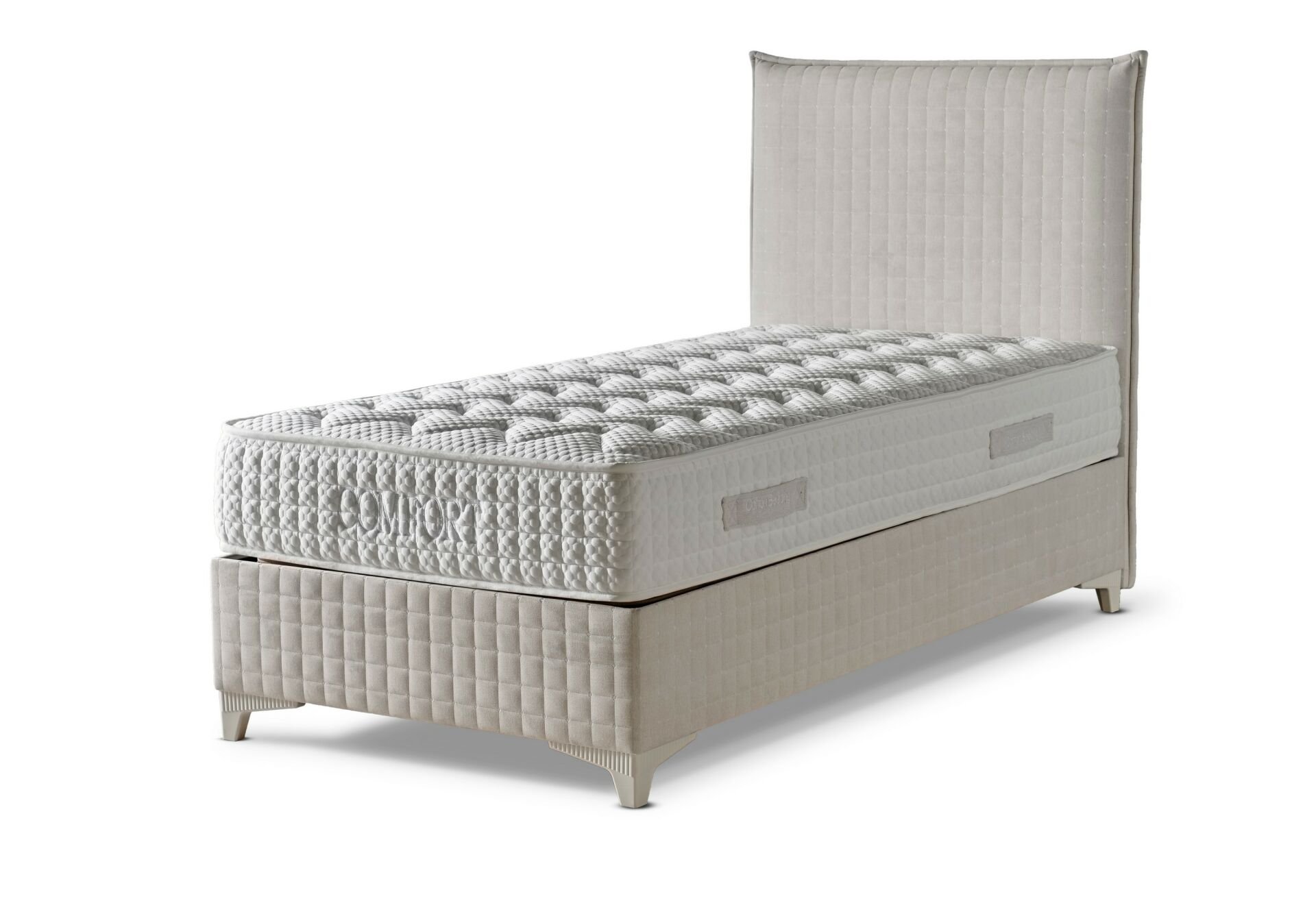 Comfort Krem 120 x 200 Tek Kişilik Yatak, Baza, Başlık Seti CB3315