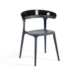 Luna Solid Siyah - Antrasit Mutfak Sandalyesi PPT1257