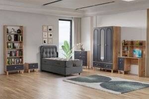 Carina Bohem Genç Odası Takımı - Atlantik Çam / Antrasit TN0249
