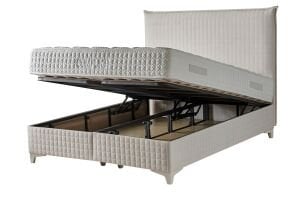 Comfort Krem 140 x 190 Çift Kişilik Yatak, Baza, Başlık Seti CB3315