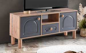 Aslan Bohem Atlantik Çam-Antrasit 120lik Tv Sehpası TN0353