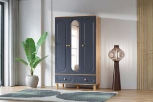 Carina Bohem 3 Kapılı Dolap - Atlantik Çam / Antrasit TN0251