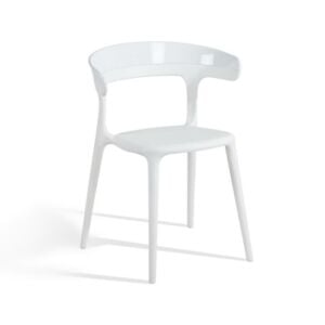 Luna Solid Beyaz - Beyaz Mutfak Sandalyesi PPT1261