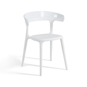 Luna Solid Beyaz - Beyaz Mutfak Sandalyesi PPT1261