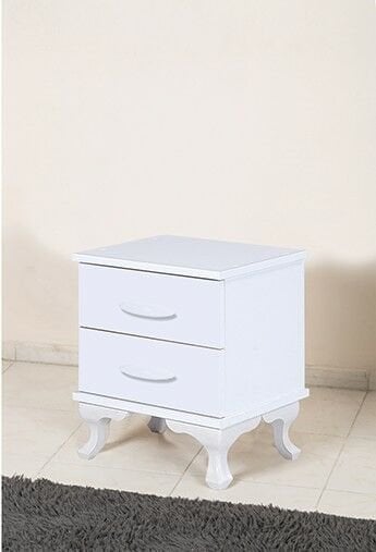 MD 2-Drawer Bedside Cabinet White SHM105