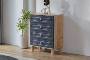 Carina Bohem Şifonyer - Atlantik Çam / Antrasit TN0255