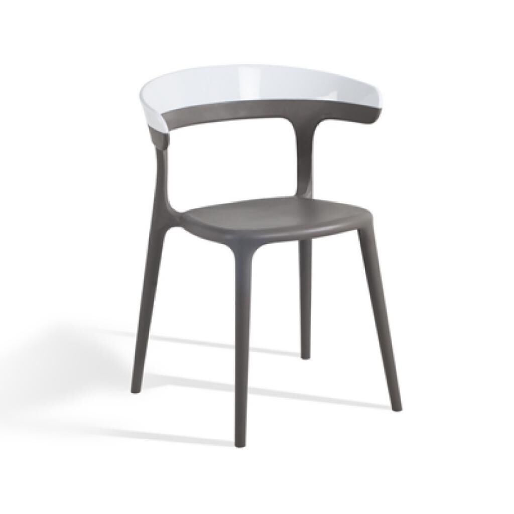 Luna Solid Beyaz - Küllü Kahve Mutfak Sandalyesi PPT1264
