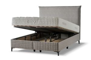 Comfort Gri 140 x 190 Çift Kişilik Yatak, Baza, Başlık Seti CB3315