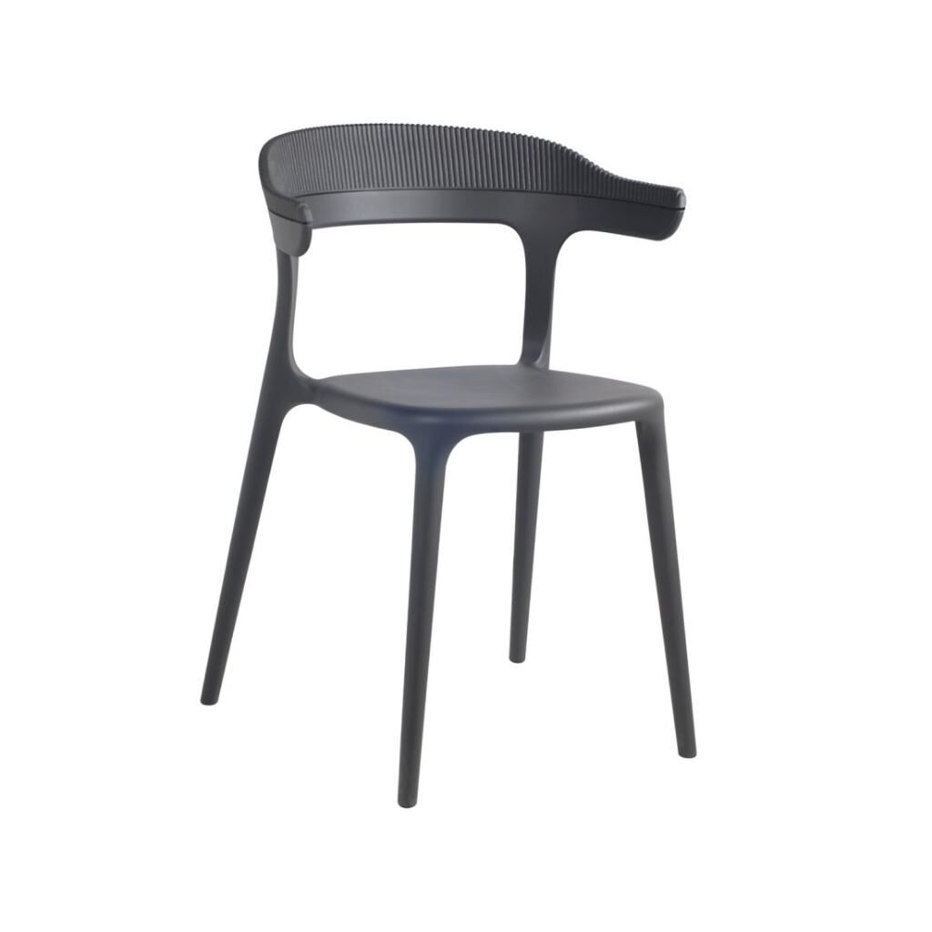 Luna Stripe Antrasit Mutfak Sandalyesi PPT1268