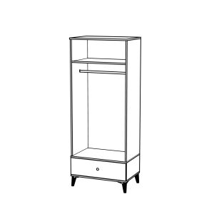 Carina Bohem 2 Kapılı Dolap - Atlantik Çam / Beyaz TN0260