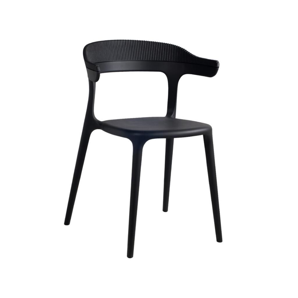 Luna Stripe Siyah Mutfak Sandalyesi PPT1269