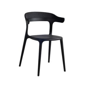 Luna Stripe Siyah Mutfak Sandalyesi PPT1269