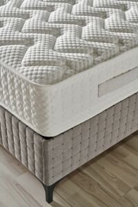 Comfort Gri 150 x 200 Çift Kişilik Yatak, Baza, Başlık Seti CB3315