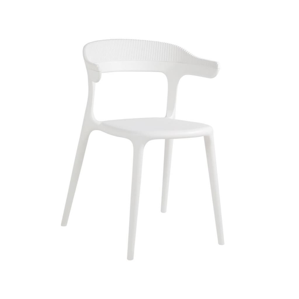 Luna Stripe Beyaz Mutfak Sandalyesi PPT1270