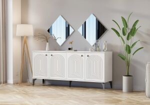 Baskılı Beyaz Konsol TN0364