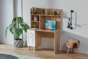 Carina Bohem Çalışma Masası - Atlantik Çam / Beyaz TN0262