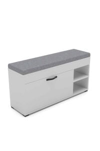 MD Puflu Ayakkabılık Bench Beyaz 90 cm