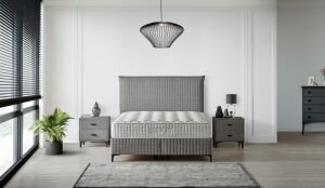 Comfort Gri 180 x 200 Çift Kişilik Yatak, Baza, Başlık Seti CB3315
