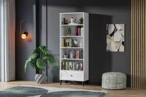 Carina Naz Kitaplık - Beyaz TN0269