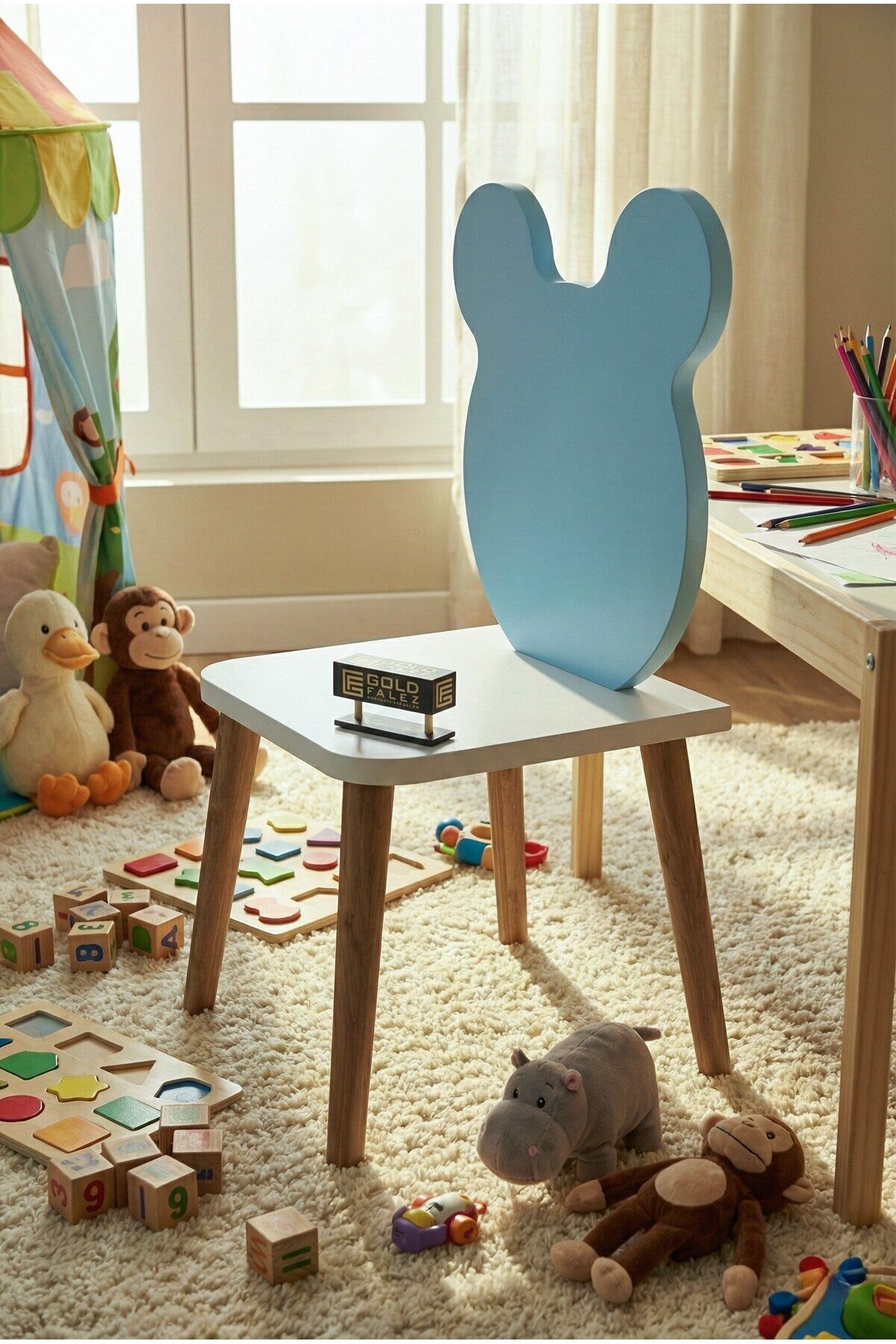 MD Happy Face Children's Chair Blue